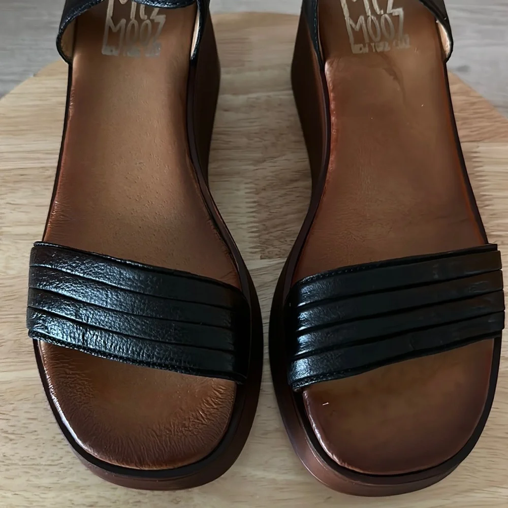 - Miz Mooz Leather Platform Wedges - Gwyneth